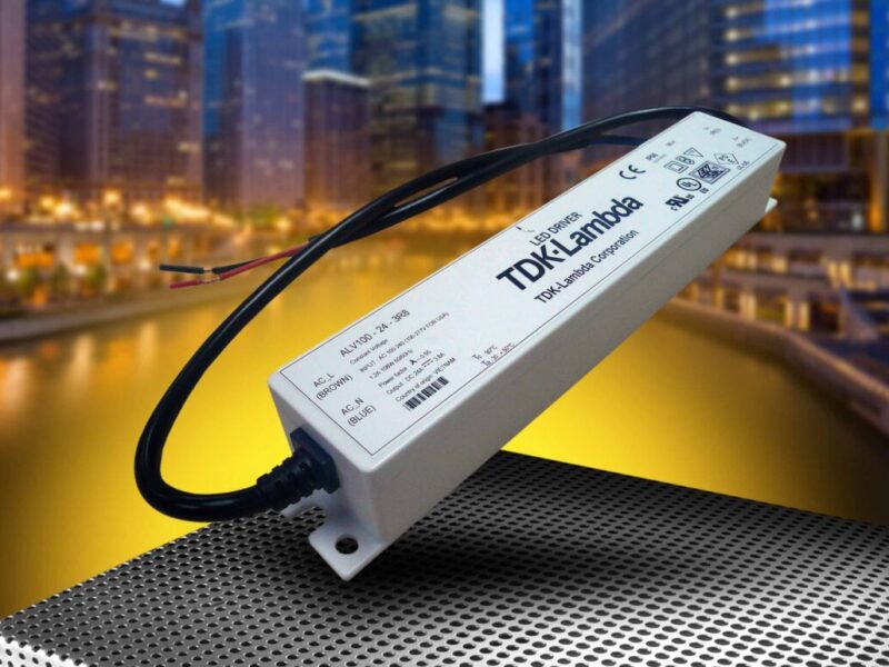 IP66-rated LED AC-DC power supplies from 60 to 100W for power LED lighting