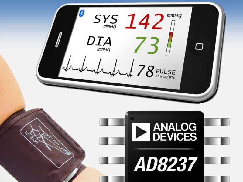 Instrumentation amplifier combines power efficiency and zero-drift accuracy for portable medical, instrumentation and consumer devices