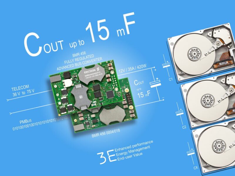Advanced Bus Converter powers Network-Attached-Storage applications with high capacitive loads