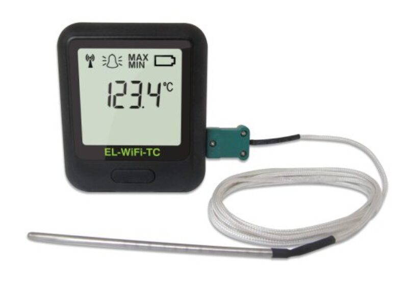 WiFi-enabled thermocouple data logging sensor connects to the cloud