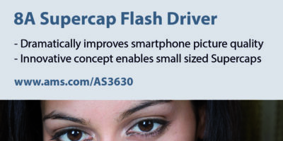 Driver chip pulses 8A to maximise light output for LED photo-flash