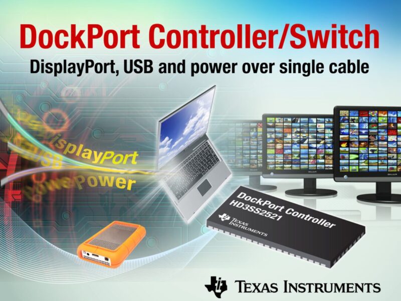 Single-chip DockPort solution enables DisplayPort, USB and power over a single cable