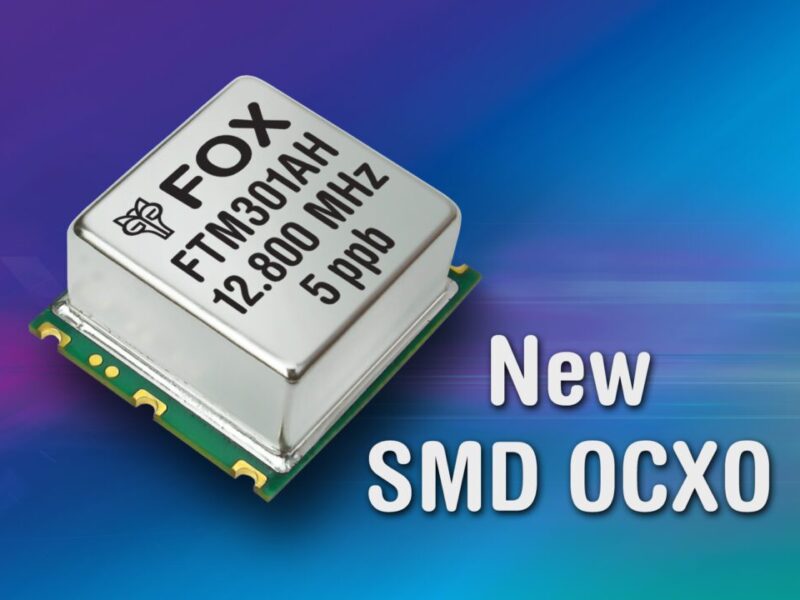 Surface mount oven controlled crystal oscillator delivers high stability