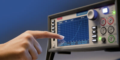 Source/measure unit gains touchscreen user interfaces