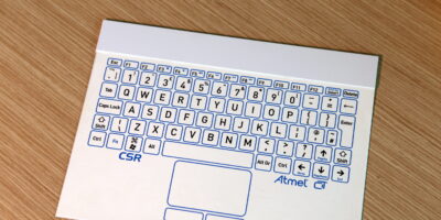 Thinnest wireless touch surface demo connected by Bluetooth Smart chips