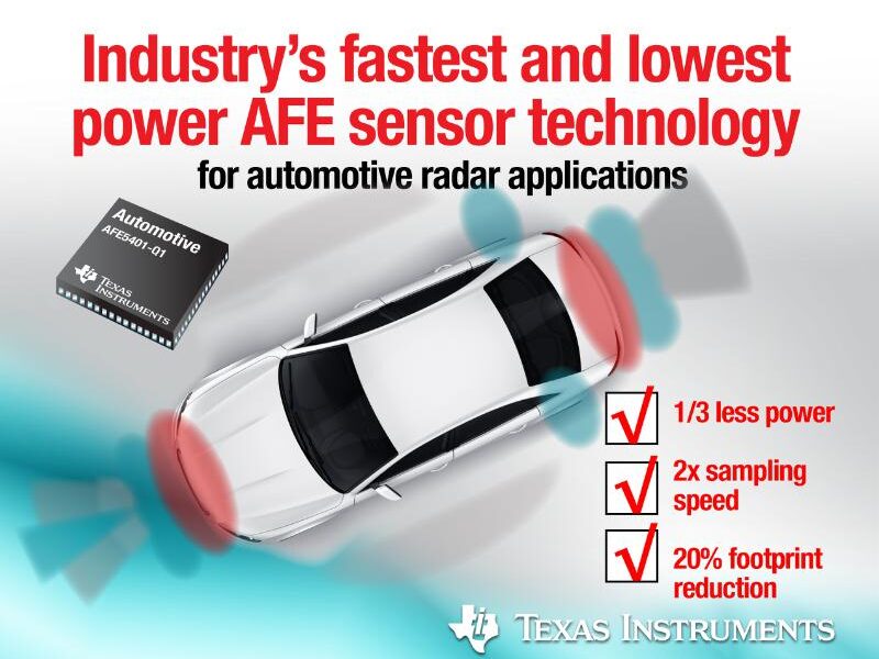 Sensor system AFE improves road hazards detection