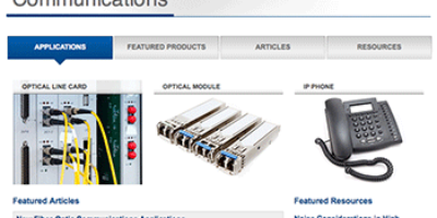 Distributor opens dedicated website for communications applications