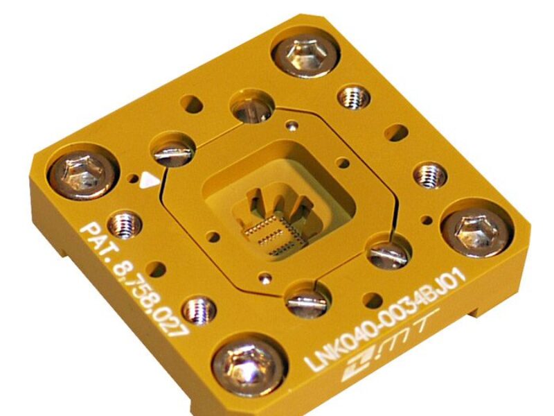 Offset vertical probe with scrub design raises yield and cuts cost of test