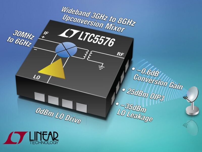 Wideband 3 GHz to 8 GHz mixer boosts upconversion performance
