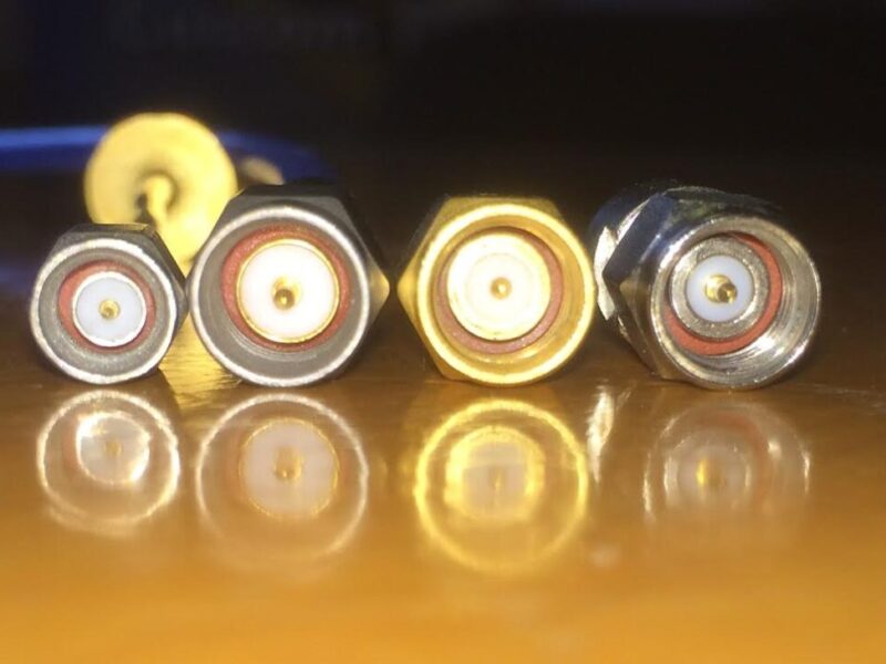 Semi-rigid SMA RF connector