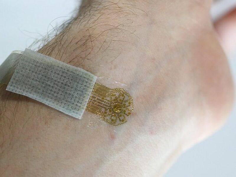 Flexible tattoo sensors help measure blood flow under the skin