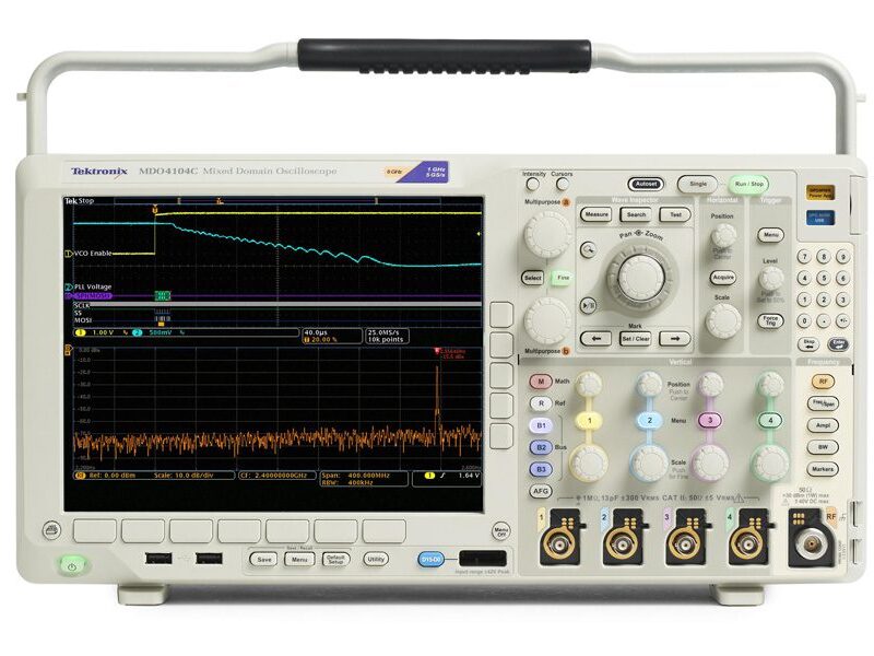 Mixed domain oscilloscope combines up to six instruments in one