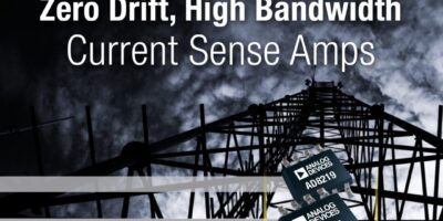 Zero drift current-sense amplifier offers high bandwidth performance