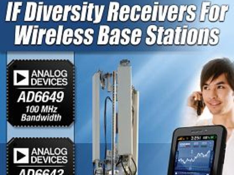 High-speed data converters maximise receiver sensitivity and dynamic range for 3G and 4G cellular base stations