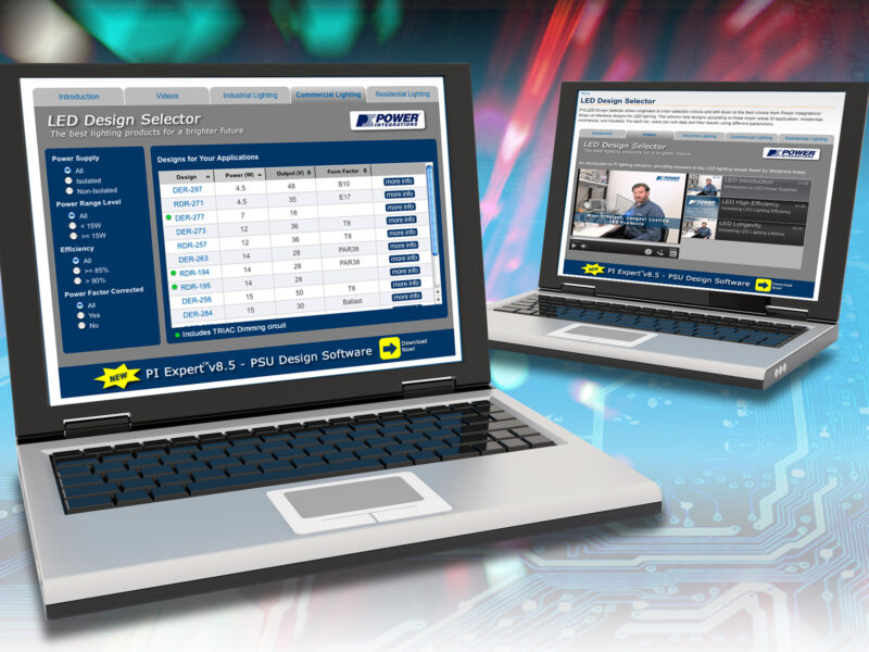 Power Integrations lance un outil de sélection en ligne pour les conceptions de référence de driver de LED