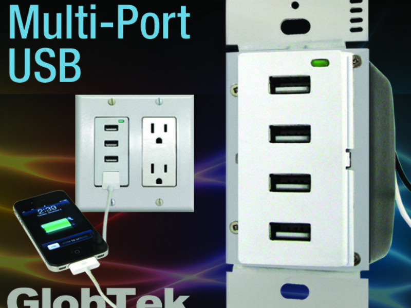 Multi-port wall supply serves multiple USB-driven devices