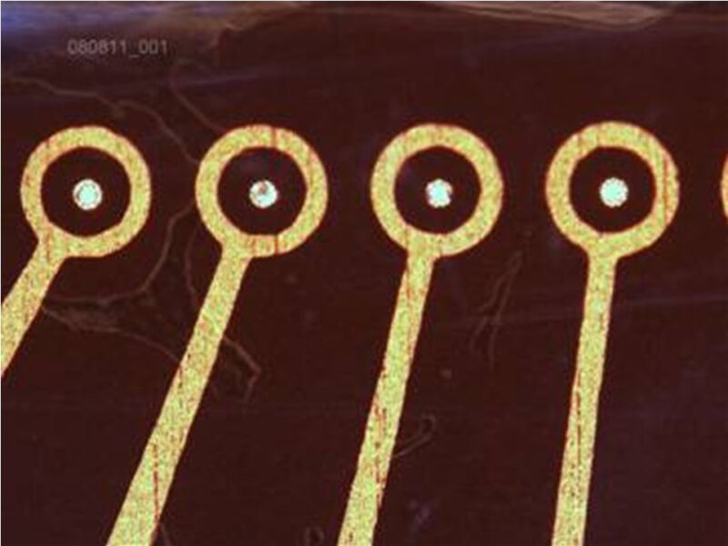 High resolution copper ink printing for electronic interconnects