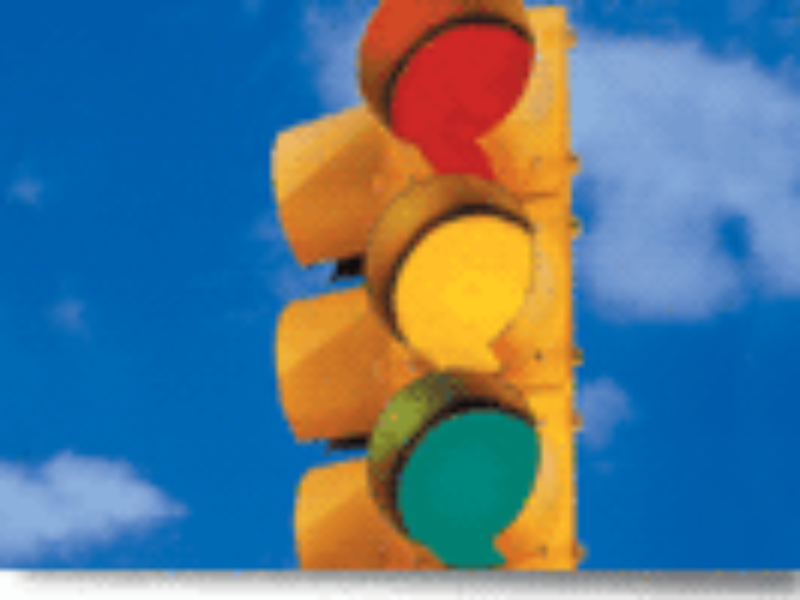 Traffic light switches to smart mode
