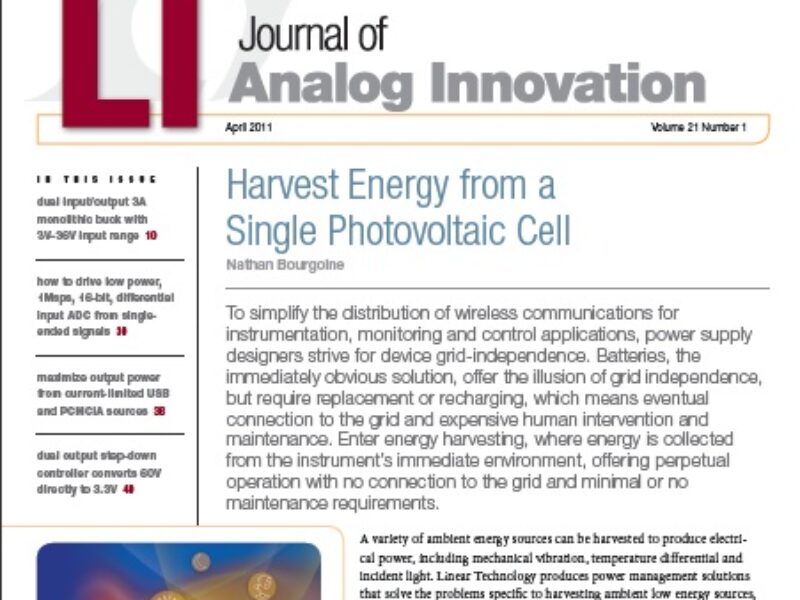 Harvest Energy from a Single Photovoltaic Cell