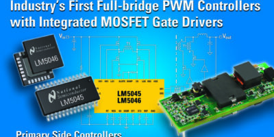 New PWM controllers integrate all four primary-side bridge MOSFET gate drivers