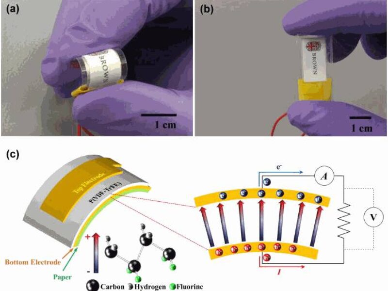 Energy harvesting on paper for flexible wearables
