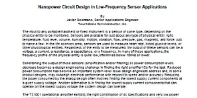 Nanopower Circuit Design in Low-Frequency Sensor Applications