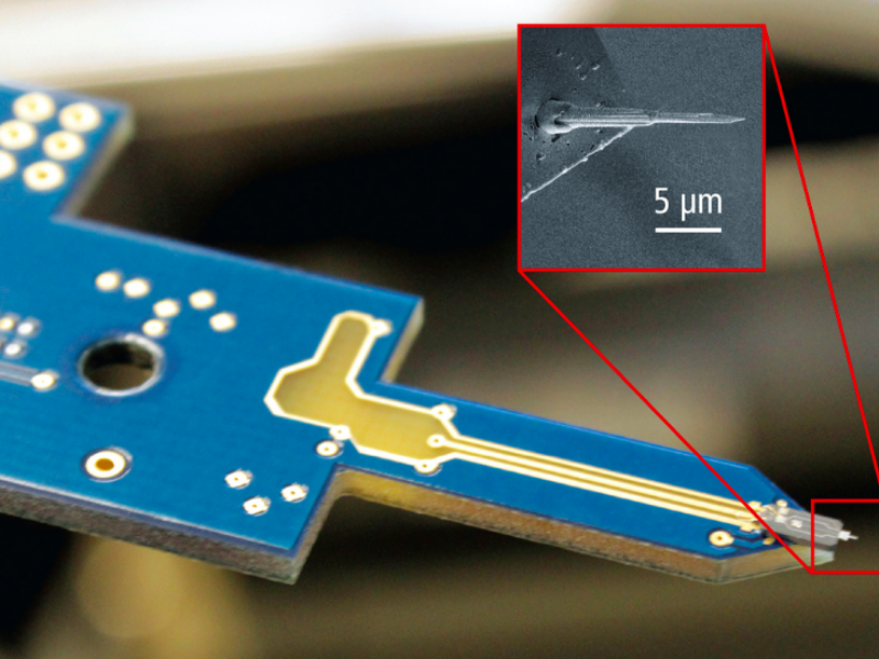 Scanning atoms with the tip of a needle