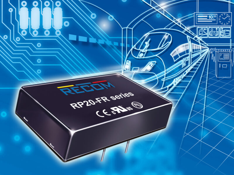 Wide-input, 20W DC/DC converters have railway approvals