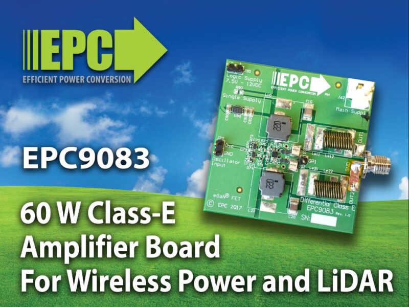 GaN FET in 60-W, 15-MHz class-E power amp development kit