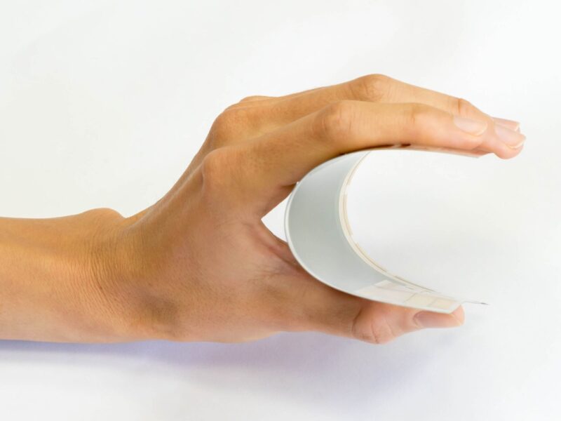 Flexible fingerprint sensor: 500dpi on plastic