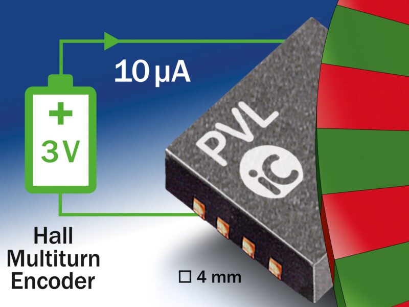 Battery-buffered 40-bit Hall multi-turn encoder