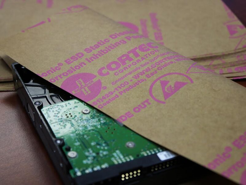 ESD protective paper doubles up as corrosion inhibitor