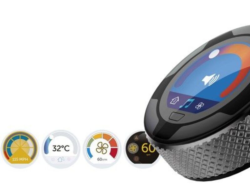 Rotary switch encoder embeds LCD touch screen