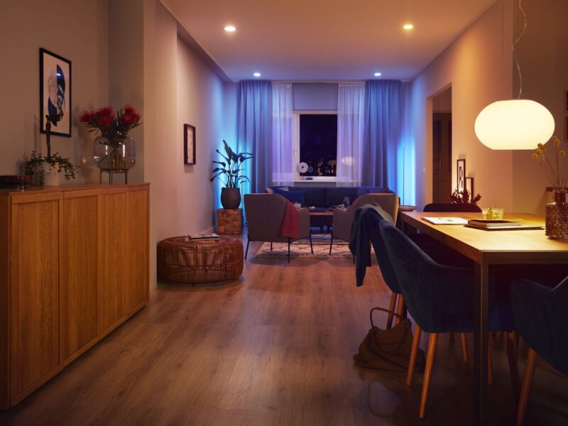 Hue LED bulbs light up, dim, all voice-controlled