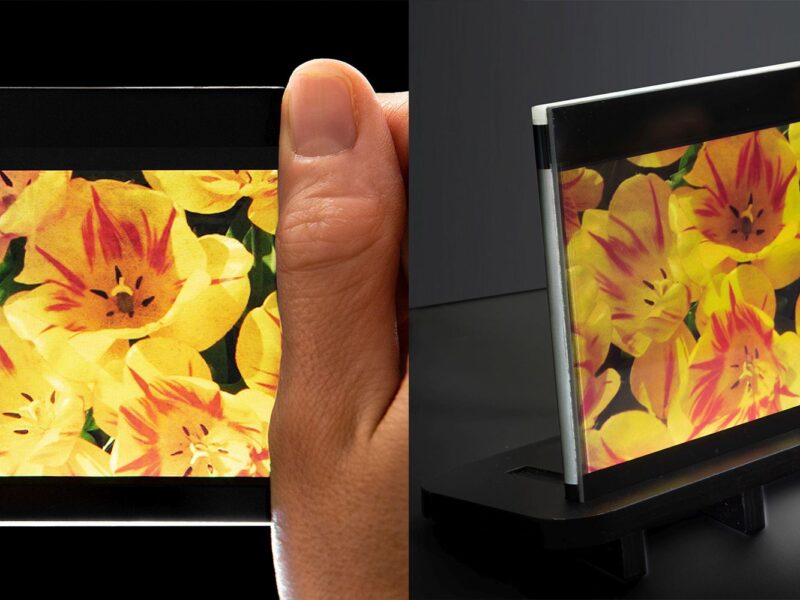 Glass-free organic LCD boasts ultra-narrow border