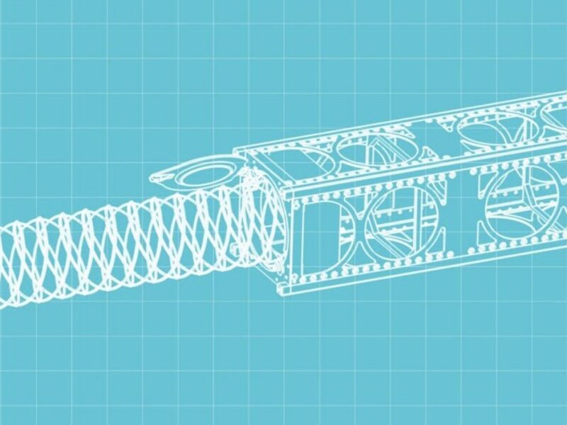 Helical antenna deployed for satellite IoT network