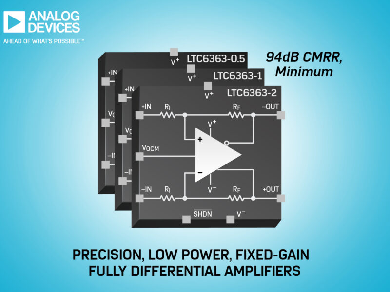 Amplificateurs différentiels à gain fixe, de grande précision