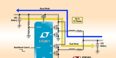 Contrôleur DC/DC bidirectionnel, abaisseur ou élévateur, 12V / 48V pour l’automobile
