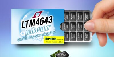 Régulateur µModule ultra plat, 12 A, à 4 sorties configurables