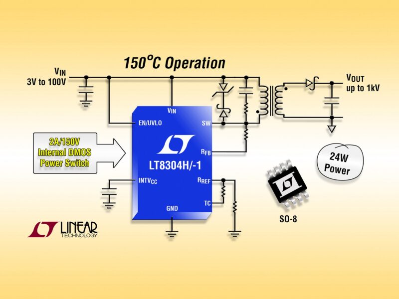 Régulateur flyback 100 V, fonctionnant jusqu’à 150 °C