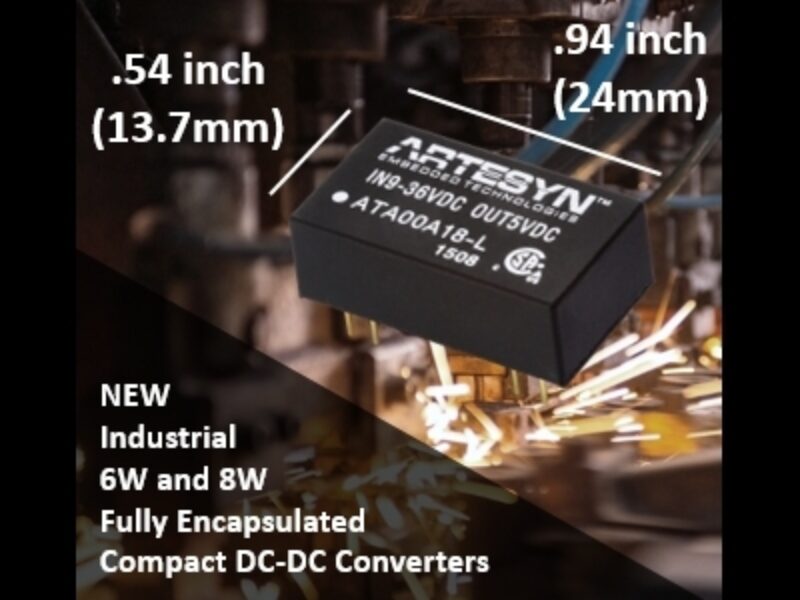 Convertisseurs DC-DC industriels 6 W et 8 W en boîtier DIP-16