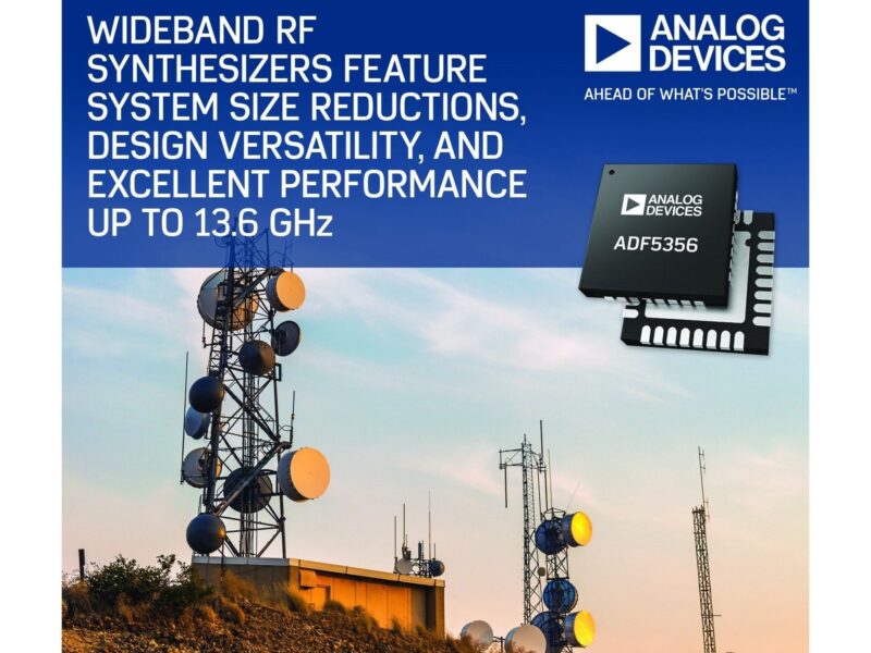 Synthétiseurs RF large bande présentant d’excellentes performances jusqu’à 13,6 GHz