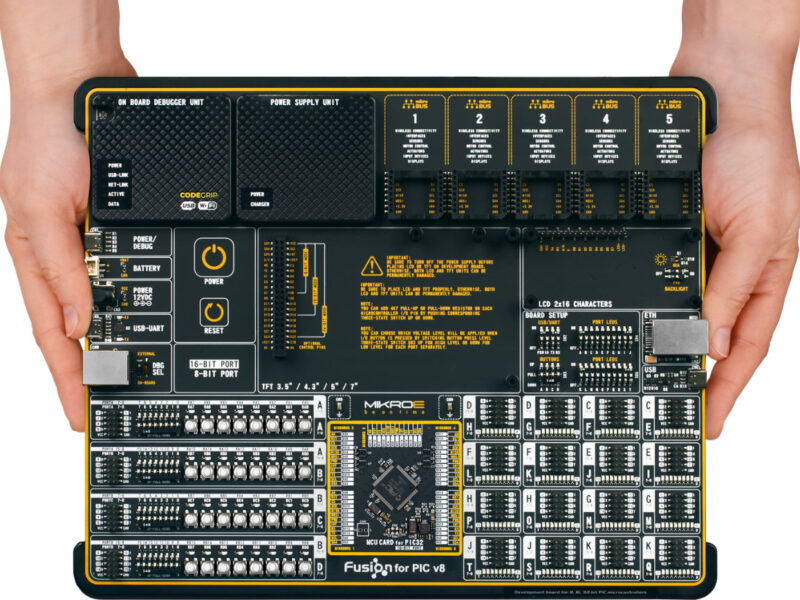 Development board supports all Microchip PIC microcontrollers