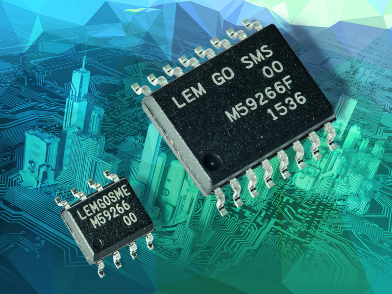 Surface mount isolated current transducers add integrated current conductor
