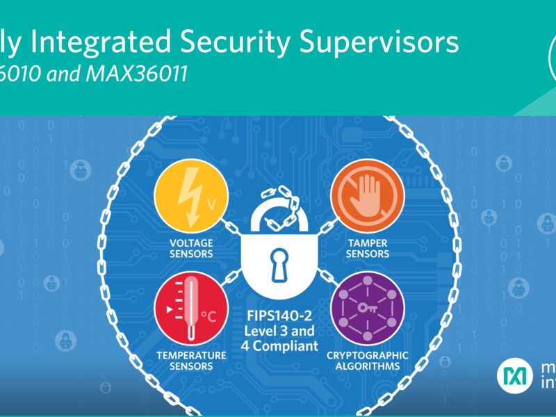 Single-chip security supervisors safeguard IoT data
