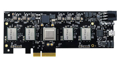 Quad PCIe card with in-memory computation for edge AI