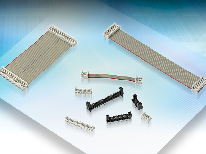 High density rugged power and signal ribbon connectors in distribution