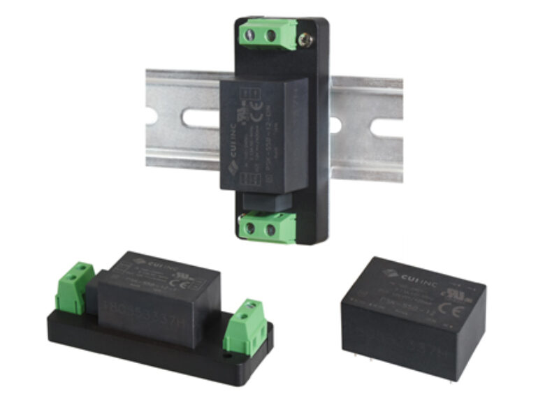Encapsulated 3W and 5W AC-DC supplies have multiple mounting options