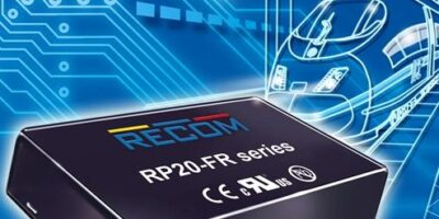 Convertisseur DC/DC de 20 W adapté au domaine ferroviaire avec entrée 4:1