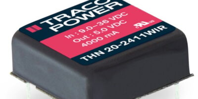 Convertisseur DC/DC 20 W en boîtier métallique blindé pour environnements sévères